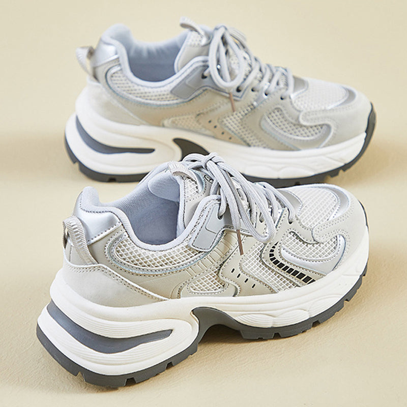Leichter, atmungsaktiver Freizeit-Sneaker mit dicker Sohle