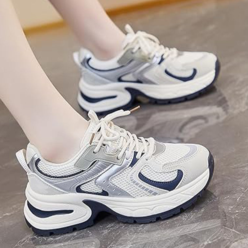 Leichter, atmungsaktiver Freizeit-Sneaker mit dicker Sohle