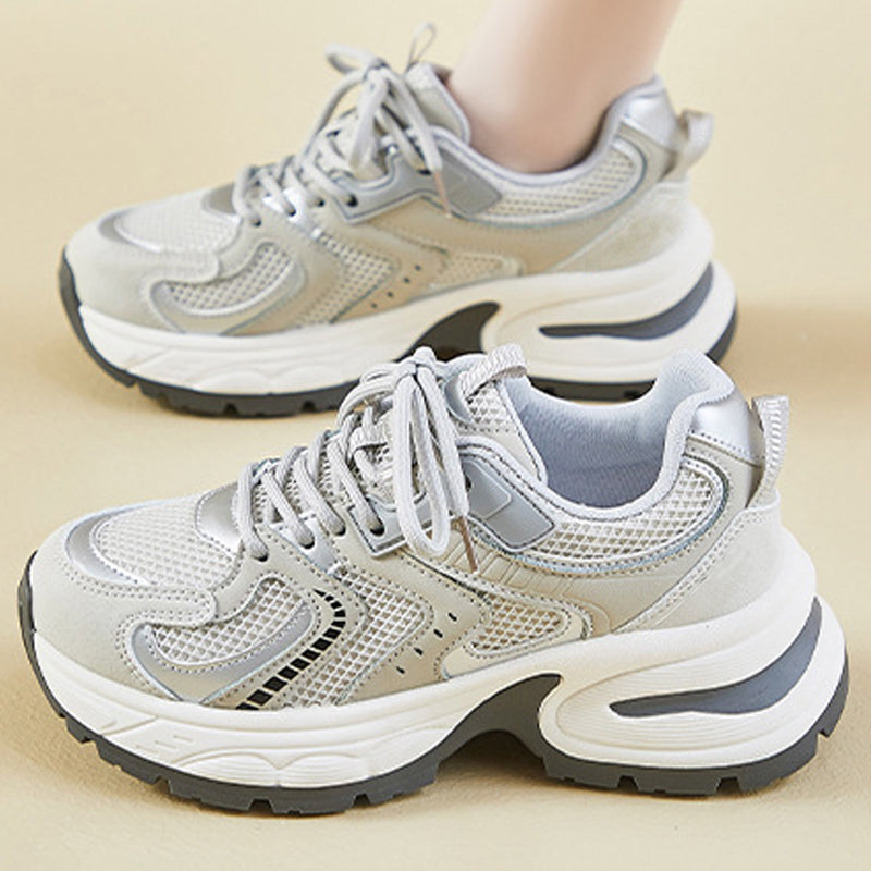 Leichter, atmungsaktiver Freizeit-Sneaker mit dicker Sohle