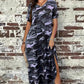 T-Shirt-Maxikleid mit Camouflage-Druck für Frauen