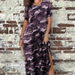 T-Shirt-Maxikleid mit Camouflage-Druck für Frauen