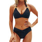 Schmeichelndes zweiteiliges Bikini-Set: Push-Up Neckholder & V-Schnitt-Hose
