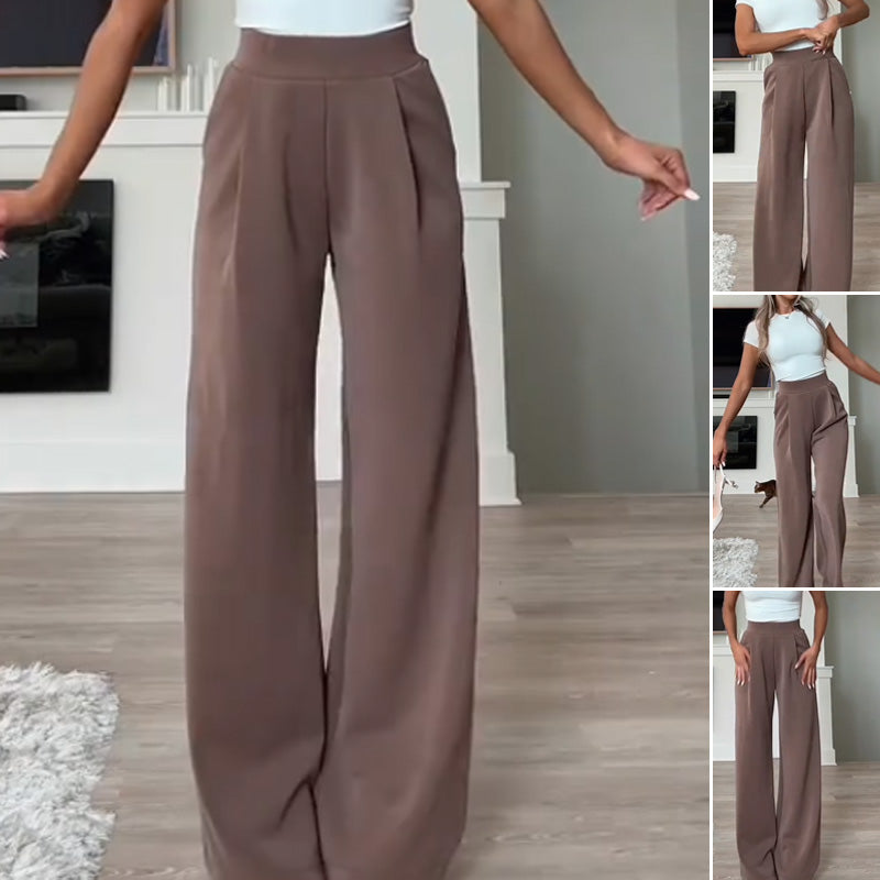 Lässige Damenhose mit geradem Bein und Taschen