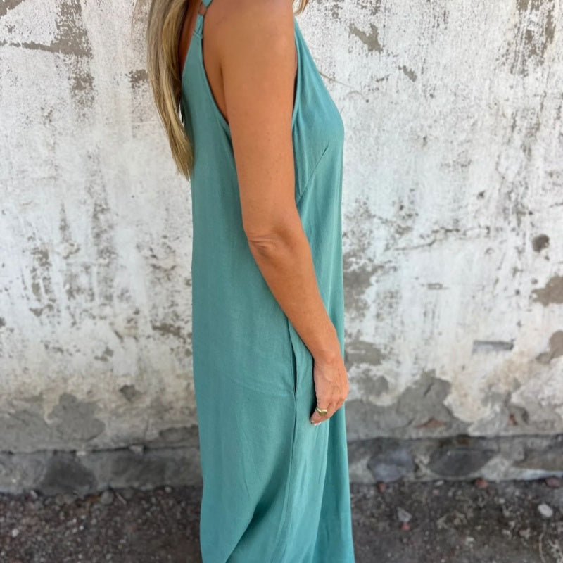 🔥👗Modischer, lockerer Overall aus Leinen-Baumwolle