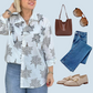 Lässiges Hemd mit botanischem Print für Frauen