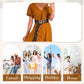 Asymmetrisches Kleid mit V-Ausschnitt und Rüschen für Damen