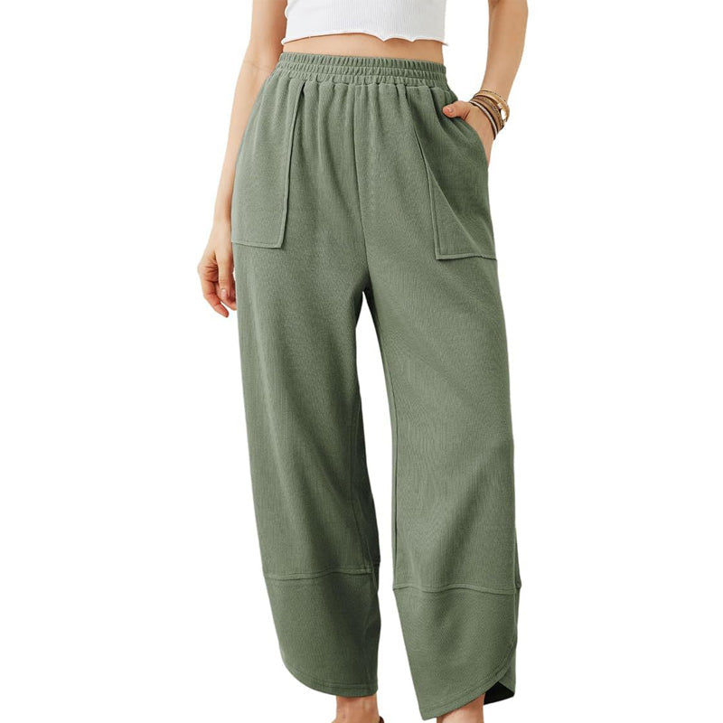 Lässige Knöchelhose für Damen mit lockerer Passform und elastischem Bund