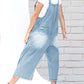 ❤️SOMMERANGEBOT - 50% RABATT❤️Süße Damen-Latzhose im Jumpsuit-Stil aus Destroyed Denim mit Knöpfen