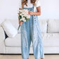 ❤️SOMMERANGEBOT - 50% RABATT❤️Süße Damen-Latzhose im Jumpsuit-Stil aus Destroyed Denim mit Knöpfen