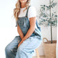 ❤️SOMMERANGEBOT - 50% RABATT❤️Süße Damen-Latzhose im Jumpsuit-Stil aus Destroyed Denim mit Knöpfen