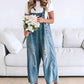 ❤️SOMMERANGEBOT - 50% RABATT❤️Süße Damen-Latzhose im Jumpsuit-Stil aus Destroyed Denim mit Knöpfen