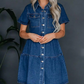 ❤️Lässiges, knielanges Jeanshemdkleid für Damen