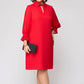 Elegantes Damenkleid mit Cutout und Kragen