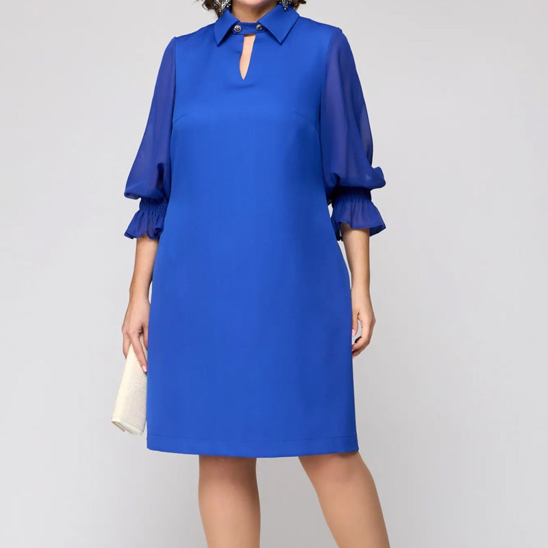Elegantes Damenkleid mit Cutout und Kragen