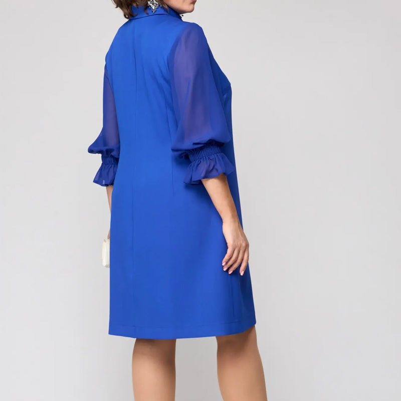 Elegantes Damenkleid mit Cutout und Kragen