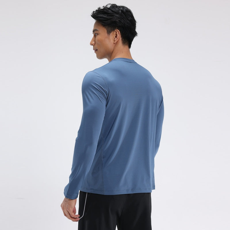 Lässiges, langärmliges, schnelltrocknendes, sportliches Herren-T-Shirt