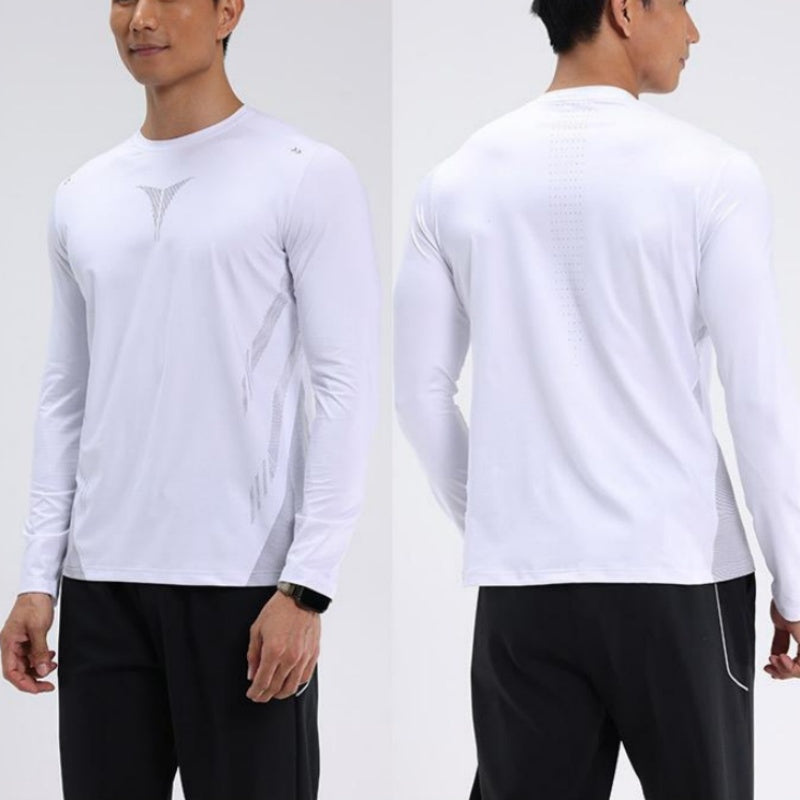 Lässiges, langärmliges, schnelltrocknendes, sportliches Herren-T-Shirt