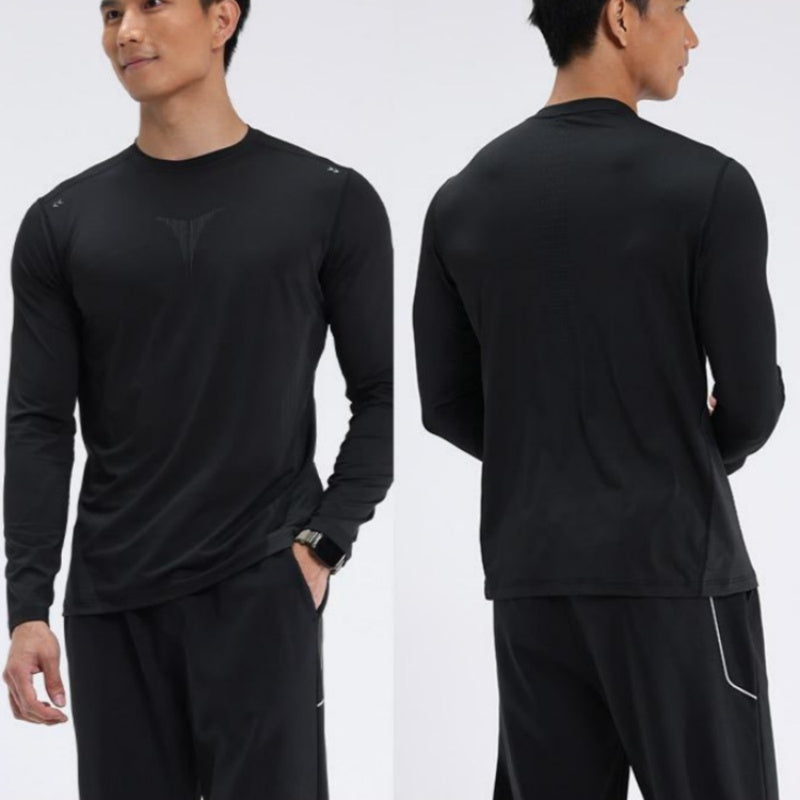 Lässiges, langärmliges, schnelltrocknendes, sportliches Herren-T-Shirt