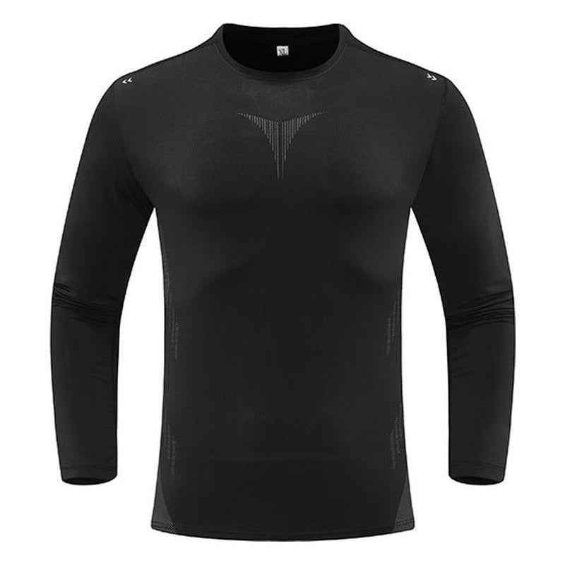 Lässiges, langärmliges, schnelltrocknendes, sportliches Herren-T-Shirt