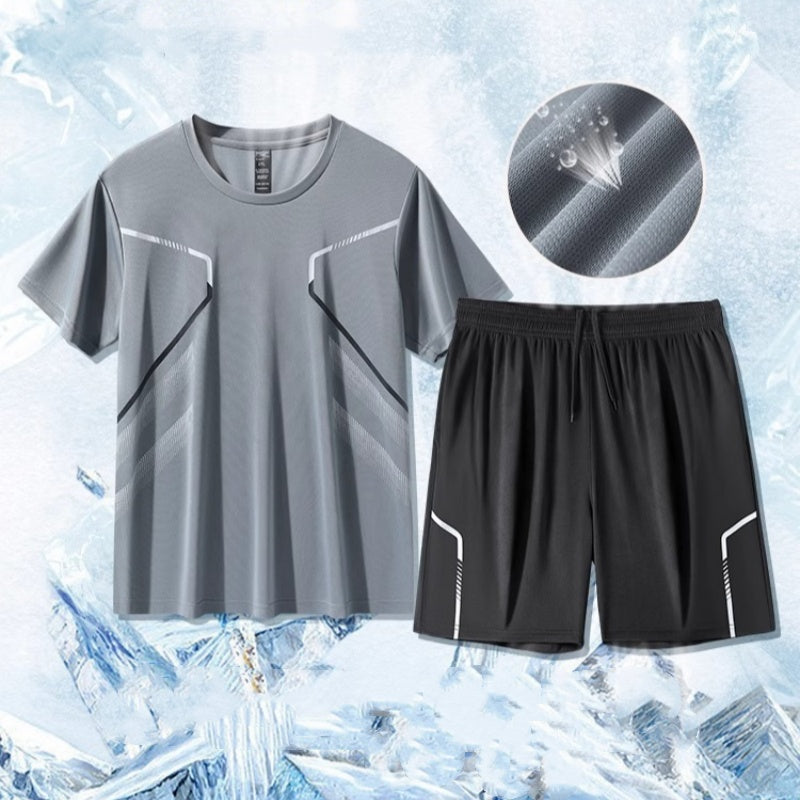 Schnelltrocknendes T-Shirt- und Shorts-Set für Herren