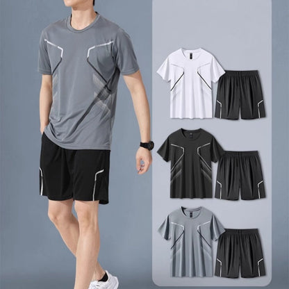 Schnelltrocknendes T-Shirt- und Shorts-Set für Herren