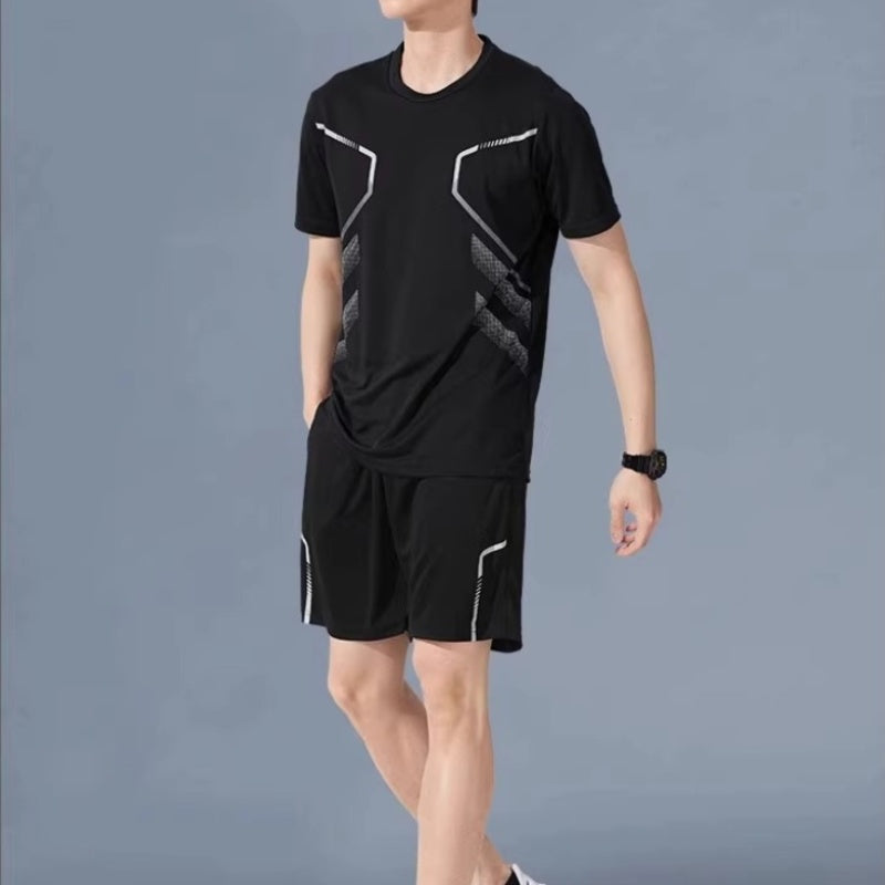 Schnelltrocknendes T-Shirt- und Shorts-Set für Herren