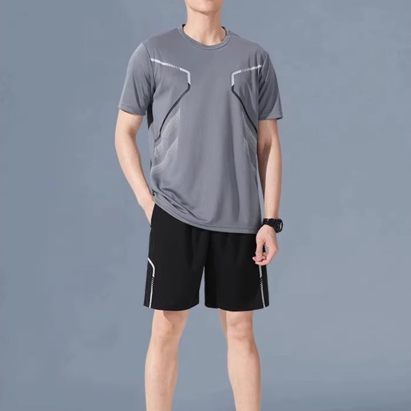 Schnelltrocknendes T-Shirt- und Shorts-Set für Herren