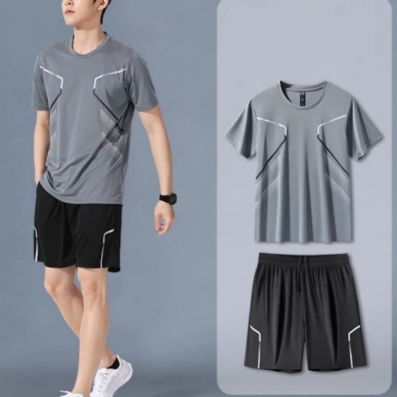 Schnelltrocknendes T-Shirt- und Shorts-Set für Herren