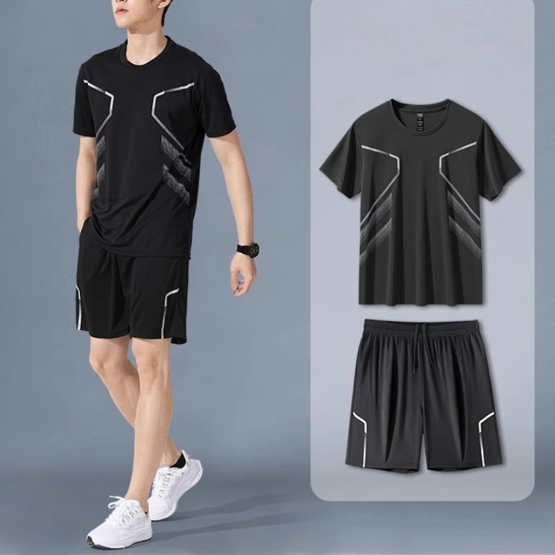 Schnelltrocknendes T-Shirt- und Shorts-Set für Herren