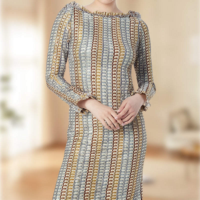 Modisches rückenfreies Langarm-Kleid für Damen