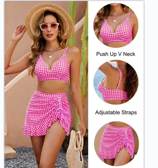 🌸Frühjahr-Sommer-Promotion-Periode! -Dick gestreifter Bikini mit hoher Taille 🌸（50% Rabatt）