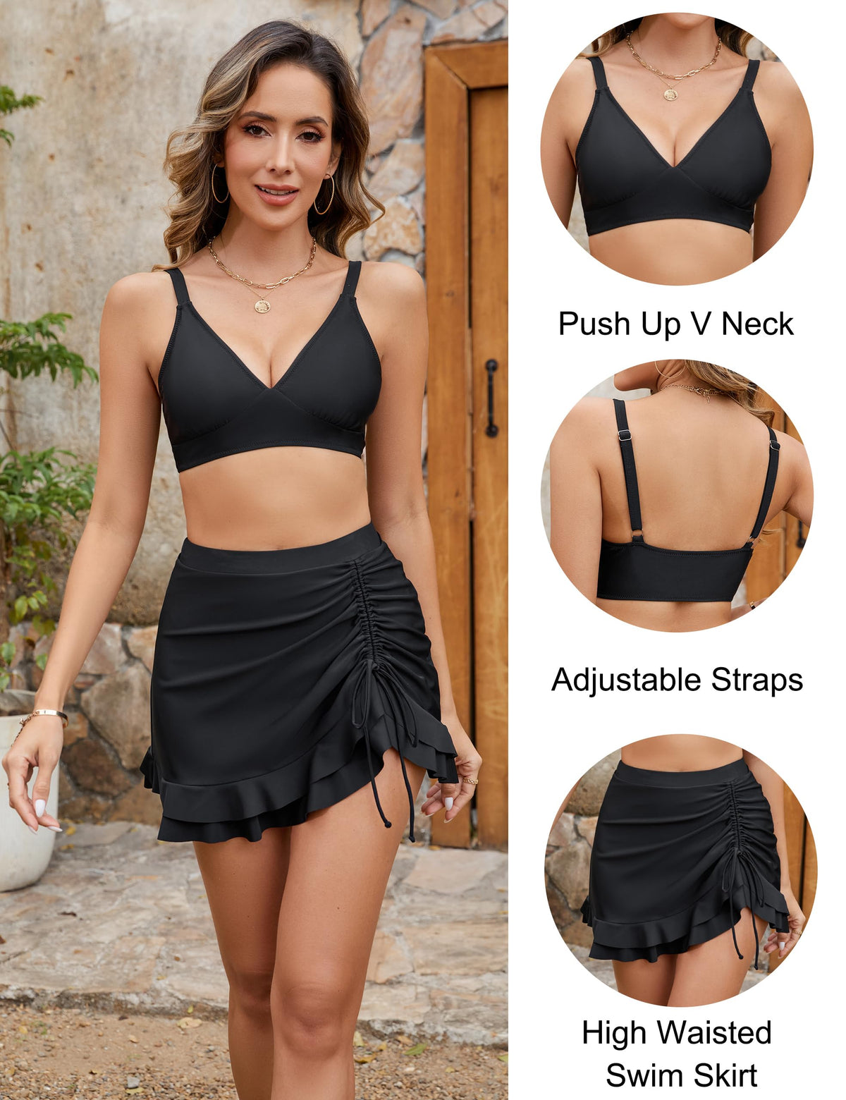 🌸Frühjahr-Sommer-Promotion-Periode! -Dick gestreifter Bikini mit hoher Taille 🌸（49% Rabatt）