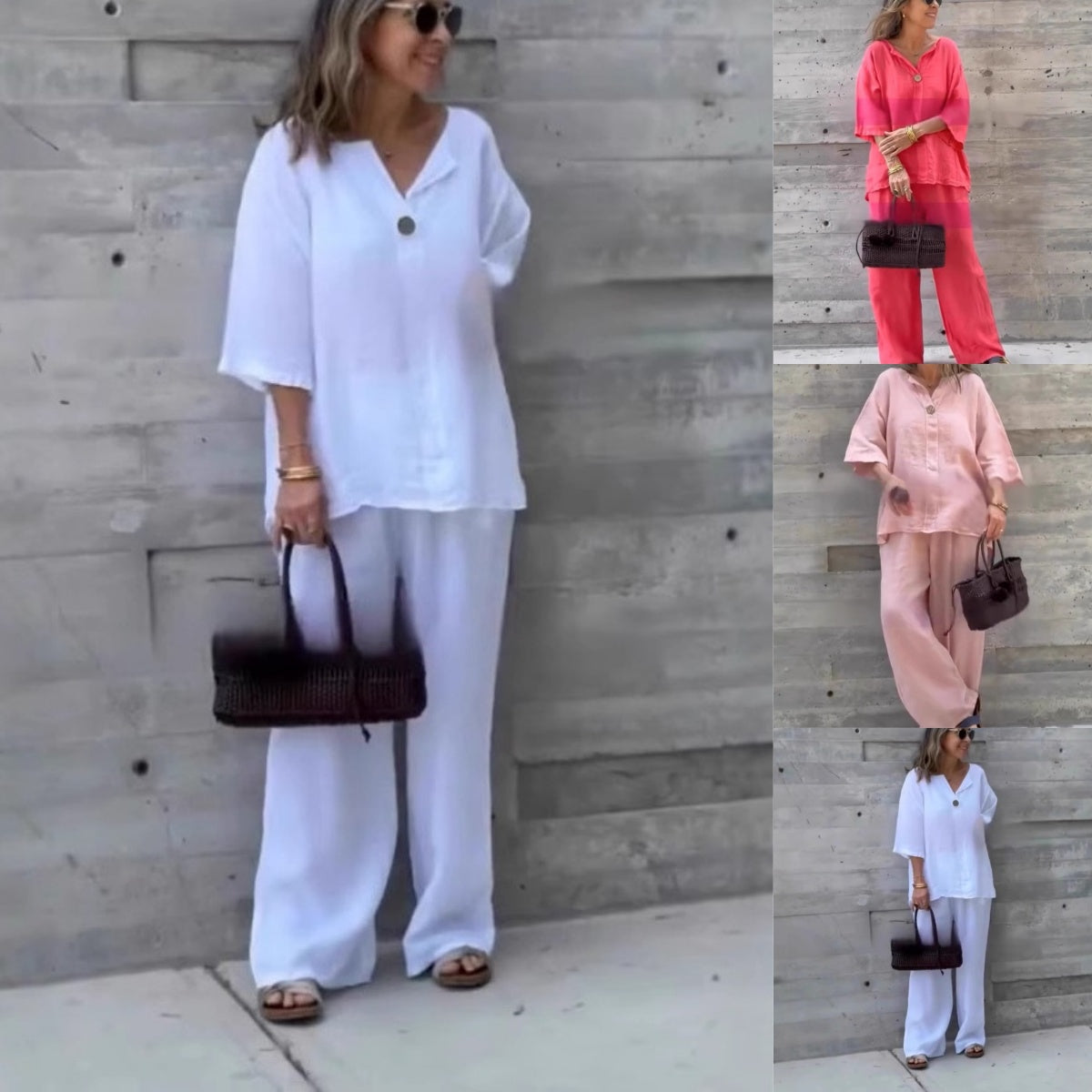 2-teiliges Set aus Oberteil und Hose im Loose Fit für Damen