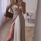 Ärmelloses, langes Plissee-Kleid mit Farbblock für Damen