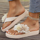 Rutschfeste Strandsandalen für Damen mit floralen Details