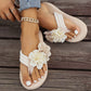 Rutschfeste Strandsandalen für Damen mit floralen Details