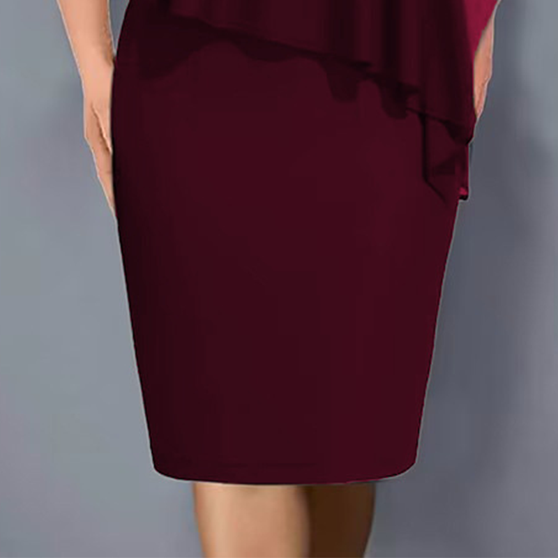 ✨Strass-Cape-Kleid mit V-Ausschnitt und Chiffon-Überzug