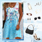 🔥 Sommer-Sale: 20€ sparen!🌸 Ärmelloses Blumenkleid für Frauen – Leicht & stylisch!💃