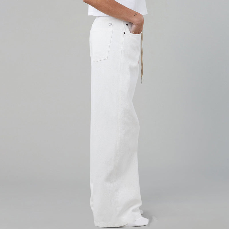 🎀 Salzig und süß! Weite Hose mit verstellbarem Kordelzug und niedriger Leibhöhe für mehrmaliges Tragen 👖