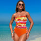 ⏳Zeitlich begrenzter Rabatt👙Women's Off Shoulder High-Waisted 2 Pieces Bikini Suit🌴