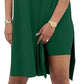 Solides Rundhals-Kleid- und Shorts-Set für Damen
