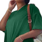 Solides Rundhals-Kleid- und Shorts-Set für Damen