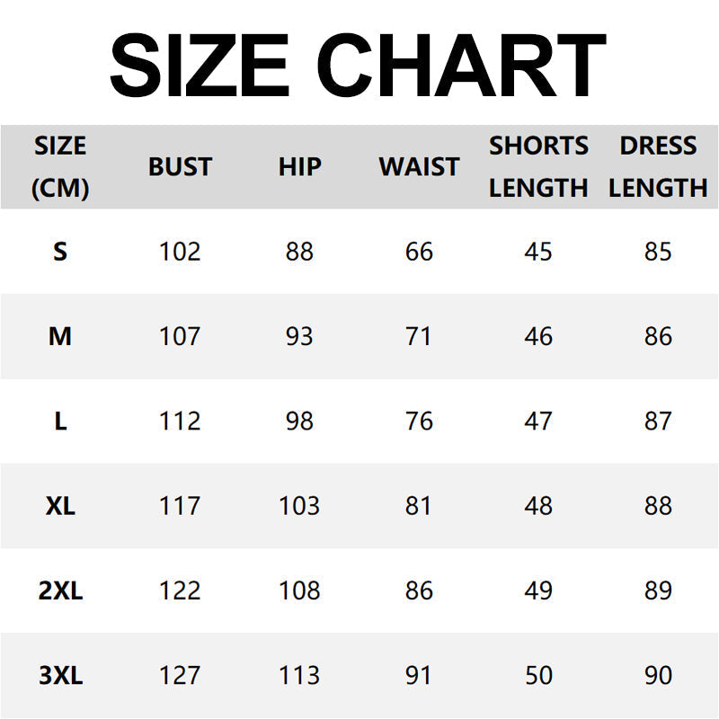 Solides Rundhals-Kleid- und Shorts-Set für Damen