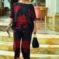 Damen Zweiteiler mit Blumenmuster