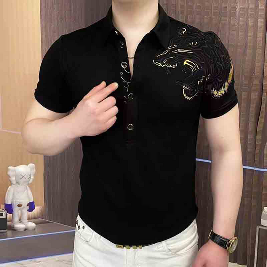 Lässiges 4-Knopf-T-Shirt für Herren