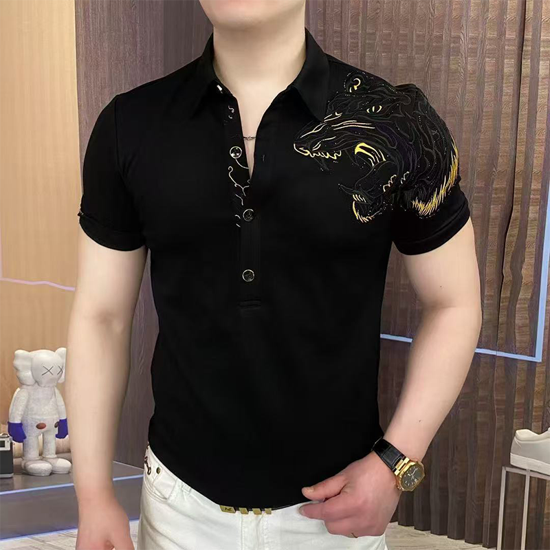 Lässiges 4-Knopf-T-Shirt für Herren