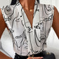Ärmelloses Top mit trendigem Print und V-Ausschnitt für Damen