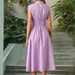 Elegantes Maxikleid mit V-Ausschnitt und Schlitz für Damen