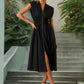 Elegantes Maxikleid mit V-Ausschnitt und Schlitz für Damen