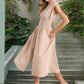 Elegantes Maxikleid mit V-Ausschnitt und Schlitz für Damen